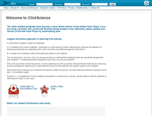 Tablet Screenshot of clickscience.com